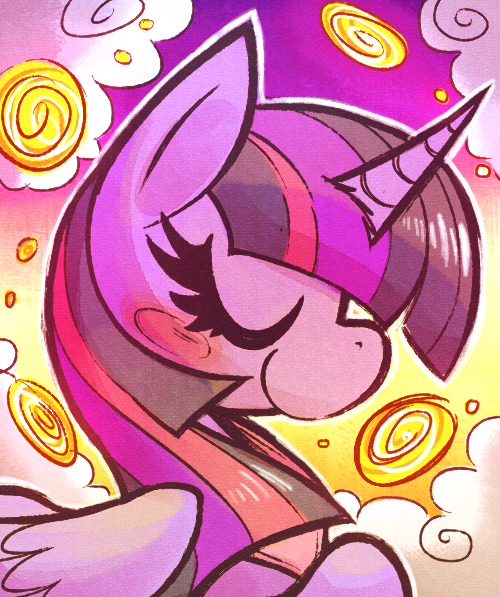 Size: 500x597 | Tagged: safe, artist:mister-markers, derpibooru import, twilight sparkle, twilight sparkle (alicorn), alicorn, pony, cute, eyes closed, female, mare, profile, solo, twiabetes