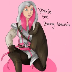 Size: 4000x4000 | Tagged: artist:lisa400, assassin, assassin's creed, derpibooru import, down with molestia drama, drama, human, meta, pinkiepony, safe, solo