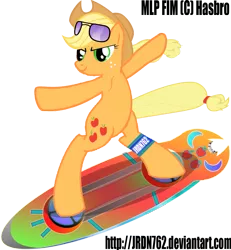 Size: 893x965 | Tagged: applejack, artist:jrdn762, crossover, derpibooru import, extreme gear, safe, signature, simple background, solo, sonic riders, sonic the hedgehog (series), transparent background