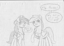 Size: 3501x2550 | Tagged: artist:gamplym, black and white, comic, daring do, daring don't, derpibooru import, drawing, grayscale, monochrome, rainbow dash, safe, sign, sketch, spinoff, text, traditional art