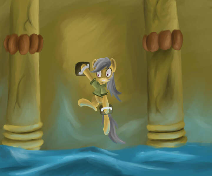 Size: 2400x2000 | Tagged: artist:20percentcool, bondage, daring do, daring don't, derpibooru import, fortress of talacon, restrained, safe, solo, water