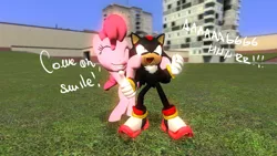 Size: 1024x576 | Tagged: 3d, artist:akaidalia, crossover, derpibooru import, gmod, pinkie pie, safe, shadow the hedgehog, sonic the hedgehog (series), source needed, useless source url