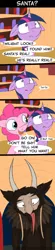 Size: 800x3660 | Tagged: safe, artist:loceri, derpibooru import, pinkie pie, twilight sparkle, twilight sparkle (alicorn), alicorn, pony, comic, dialogue, female, krampus, mare, slice of life