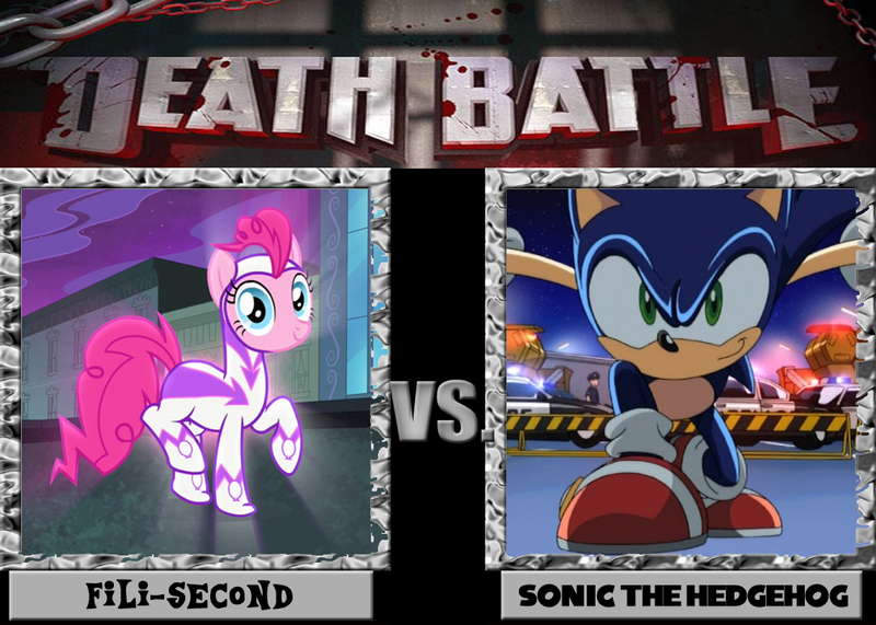 Size: 1008x720 | Tagged: crossover, death battle, derpibooru import, exploitable, exploitable meme, fili-second, meme, pinkie pie, power ponies, safe, sonic the hedgehog, sonic the hedgehog (series), sonic x