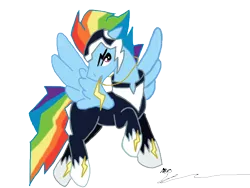 Size: 640x480 | Tagged: artist:stagetechy1991, derpibooru import, power ponies, power ponies (episode), rainbow blitz, rainbow dash, rule 63, safe, solo, zapp