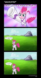 Size: 1640x3068 | Tagged: artist:xeladuart, comic, crossover, derpibooru import, fili-second, mermaid man and barnacle boy v, parody, pinkie pie, power ponies, power ponies (episode), safe, spongebob squarepants, superhero, the quickster