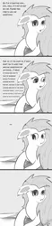 Size: 675x2910 | Tagged: safe, artist:krucification, derpibooru import, fluttershy, bat pony, pony, bats!, ask, askflutterbat, bat ponified, comic, flutterbat, monochrome, race swap, solo, tumblr