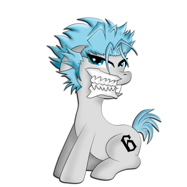 Size: 894x894 | Tagged: arrancar, artist:midnightmeowth, bleach (manga), derpibooru import, grimmjow jeagerjaquez, safe, simple background, solo, transparent background