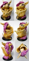 Size: 2368x4968 | Tagged: safe, artist:daoldhorse, derpibooru import, fluttershy, bat pony, pony, bats!, bat ponified, craft, flutterbat, irl, photo, race swap, sculpture, solo