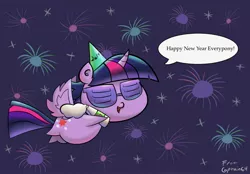 Size: 2300x1600 | Tagged: safe, artist:captain64, derpibooru import, twilight sparkle, twilight sparkle (alicorn), alicorn, pony, 2014, female, mare, new year, solo