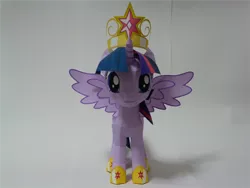 Size: 1080x810 | Tagged: safe, artist:robi, derpibooru import, twilight sparkle, twilight sparkle (alicorn), alicorn, pony, big crown thingy, craft, element of magic, female, jewelry, mare, papercraft, pixiv, regalia, solo