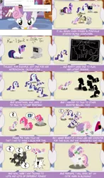 Size: 2560x4350 | Tagged: safe, artist:broken-pen, derpibooru import, diamond tiara, filthy rich, pinkie pie, rarity, sweetie belle, twilight sparkle, earth pony, pony, unicorn, :<, anonymous, comic, computer, crying, cute, cutie mark, d:, diasweetes, exclamation point, eye contact, eyes closed, female, filly, frown, glare, happy, hoof hold, jumping, lidded eyes, looking at each other, looking back, male, mare, marshmelodrama, multeity, open mouth, pictogram, pointy ponies, question mark, rarity being rarity, silhouette, sitting, smiling, smirk, speech bubble, stallion, tongue out, tumblr, unamused, yelling, younger, yours-yearly-sweetie-belle