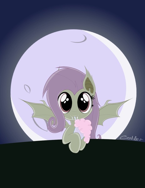 Size: 1980x2564 | Tagged: safe, artist:grendeleev, derpibooru import, fluttershy, bat pony, pony, bats!, :3, backlighting, bat ponified, cute, drink, flutterbat, looking at you, milkshake, milkshake ponies, moon, night, race swap, shyabates, shyabetes, solo, weapons-grade cute