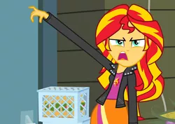 Size: 1016x720 | Tagged: safe, derpibooru import, edit, edited screencap, screencap, sunset shimmer, equestria girls, equestria girls (movie), exploitable, exploitable meme, meme, solo, sunset is disgusted, template