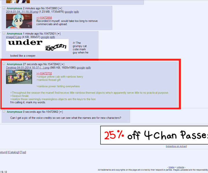 2119626 4chan, derpibooru import, greentext, /mlp/, mystery box of