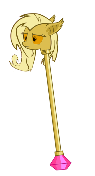 Size: 1476x2735 | Tagged: safe, derpibooru import, edit, fluttershy, bat pony, pony, bats!, bat ponified, cane, flutterbat, race swap, scepter, simple background, solo, transparent background, twilight scepter, vector