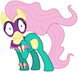 Size: 6433x6000 | Tagged: safe, artist:pirill, derpibooru import, fluttershy, saddle rager, pony, power ponies (episode), .ai available, absurd resolution, female, power ponies, simple background, solo, transparent background, vector