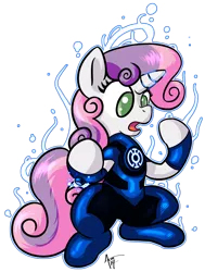 Size: 2716x3588 | Tagged: artist:cynos-zilla, blue lantern, blue lantern corps, crossover, dc comics, derpibooru import, green lantern, green lantern (comic), safe, simple background, solo, sweetie belle, transparent background