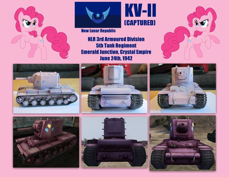 Size: 3300x2550 | Tagged: barely pony related, derpibooru import, kv-2, pinkie pie, safe, tank (vehicle), world of tanks, world war ii