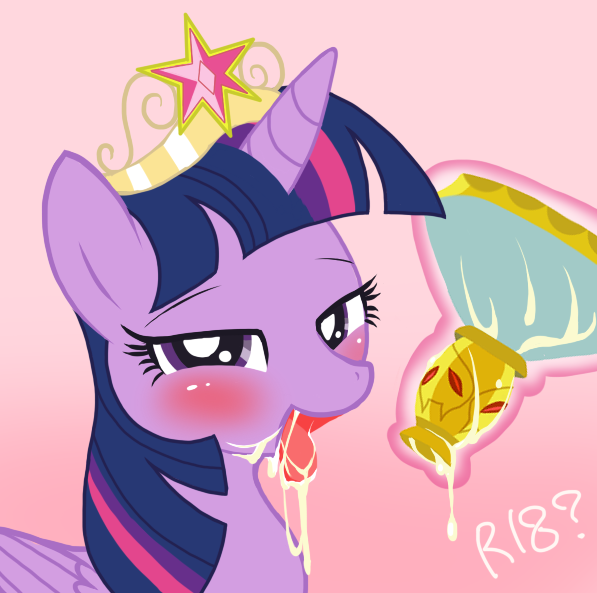 Size: 597x593 | Tagged: suggestive, artist:zat, derpibooru import, twilight sparkle, twilight sparkle (alicorn), alicorn, pony, princess twilight sparkle (episode), bedroom eyes, blushing, cropped, element of magic, female, flashback potion, mare, not milk, solo, solo female