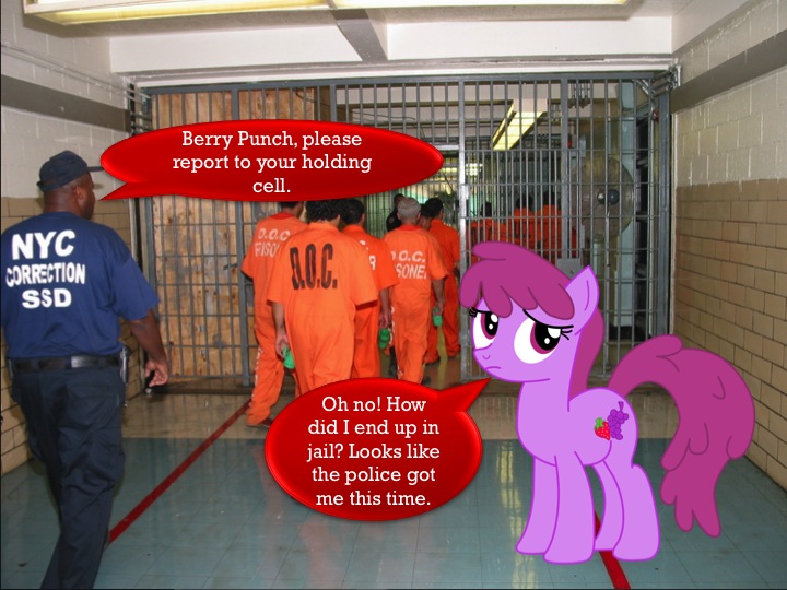 Size: 720x540 | Tagged: arrested, berry punch, berryshine, derpibooru import, jail, new york's finest, police, prison, safe