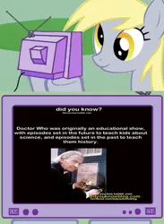 Size: 511x700 | Tagged: safe, derpibooru import, derpy hooves, pegasus, pony, did you know?, doctor who, exploitable meme, female, mare, meme, obligatory pony, tumblr, tv meme