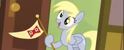 Size: 1000x409 | Tagged: safe, derpibooru import, derpy hooves, pegasus, pony, rainbow falls, season 4, derpy's flag, dragon ball z, exploitable, exploitable meme, female, mare, meme, red ribbon army, solo, the grey one's glorious return