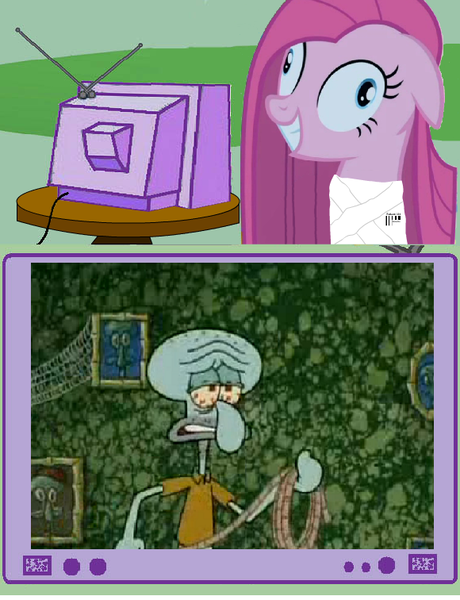 Size: 580x756 | Tagged: are you happy now?, derpibooru import, exploitable meme, grimdark, meme, obligatory pony, pinkamena diane pie, pinkie pie, spongebob squarepants, squidward's suicide, squidward tentacles, tv meme