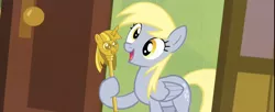 Size: 1920x781 | Tagged: safe, derpibooru import, edit, screencap, derpy hooves, pegasus, pony, rainbow falls, derpy's flag, exploitable meme, female, mare, meme, scepter, solo, twilight scepter