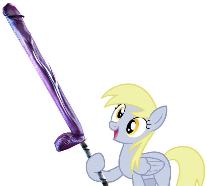 Size: 1044x941 | Tagged: questionable, derpibooru import, edit, derpy hooves, pegasus, pony, derpy's flag, dildo, exploitable meme, female, mare, meme, saints row, sex toy, solo, solo female, the penetrator