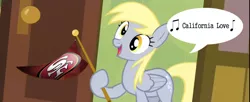 Size: 800x327 | Tagged: safe, derpibooru import, derpy hooves, pegasus, pony, rainbow falls, 49ers, american football, derpy's flag, exploitable, exploitable meme, female, mare, meme, nfl, san francisco 49ers, solo