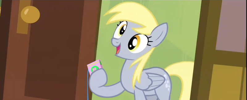 Size: 1920x781 | Tagged: questionable, derpibooru import, edit, screencap, derpy hooves, pegasus, pony, rainbow falls, derpy's flag, exploitable meme, female, mare, meme, sex toy, solo, vibrator