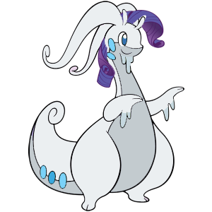 Size: 300x300 | Tagged: crossover, derpibooru import, female, goodra, pokefied, pokémon, rarity, safe, simple background, solo, species swap, transparent background