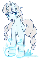 Size: 333x500 | Tagged: safe, artist:lulubell, derpibooru import, ponified, pony, crossover, elsa, frozen (movie), magic, simple background, solo, transparent background