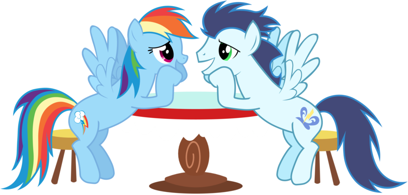 Size: 8360x3996 | Tagged: safe, artist:bobthelurker, derpibooru import, rainbow dash, soarin', absurd resolution, female, male, shipping, soarindash, straight