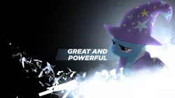 Size: 1920x1080 | Tagged: safe, artist:clockwork65, artist:jeatz-axl, derpibooru import, trixie, pony, unicorn, cape, clothes, female, hat, mare, solo, trixie's cape, trixie's hat, vector, wallpaper