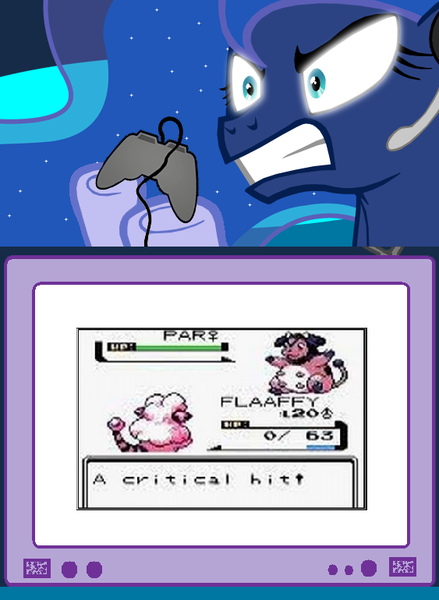 Size: 563x769 | Tagged: angry, derpibooru import, exploitable meme, flaaffy, gamer luna, meme, miltank, obligatory pony, pokémon, pokemon gold, princess luna, rollout, safe, that one boss, tv meme, udder, whitney