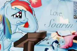 Size: 972x648 | Tagged: safe, artist:biosonic100, derpibooru import, rainbow dash, soarin', fanfic, crying, feels, female, foal, letter, male, offspring, parent:rainbow dash, parent:soarin', parents:soarindash, shipping, soarindash, straight