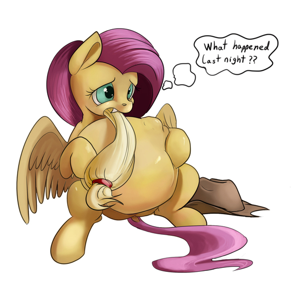 Size: 900x930 | Tagged: questionable, artist:ponythroat, derpibooru import, applejack, fluttershy, bat pony, bats!, applejack's hat, bat ponified, belly, cowboy hat, cute, cute little fangs, dock, fangs, fetish, flutterbat, flutterpred, hat, race swap, spread wings, tail sticking out, vore, vorepire, wings