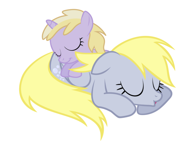 Size: 2276x1752 | Tagged: safe, artist:axemgr, artist:derpington1337, artist:that guy in the corner, derpibooru import, derpy hooves, dinky hooves, pegasus, pony, equestria's best mother, female, mare, recolor, simple background, sleeping, transparent background, vector