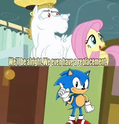 Size: 640x668 | Tagged: bulk biceps, classic sonic, crossover, derpibooru import, exploitable meme, fluttershy, meme, replacement meme, safe, sonic the hedgehog, sonic the hedgehog (series)