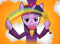 Size: 3000x2180 | Tagged: artist:thematrixman, crossover, derpibooru import, safe, scepter, solo, superjail, superjail!, the warden, twilight scepter, twilight sparkle