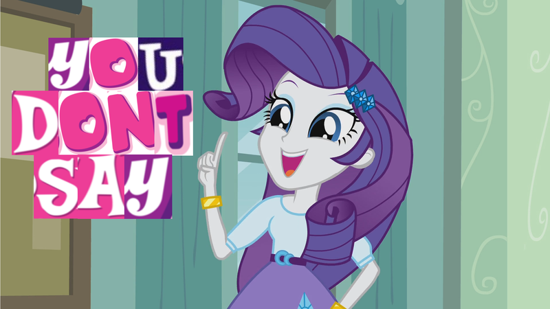 Size: 1920x1080 | Tagged: safe, derpibooru import, screencap, rarity, equestria girls, caption, expand dong, exploitable meme, image macro, meme, solo, text, you don't say