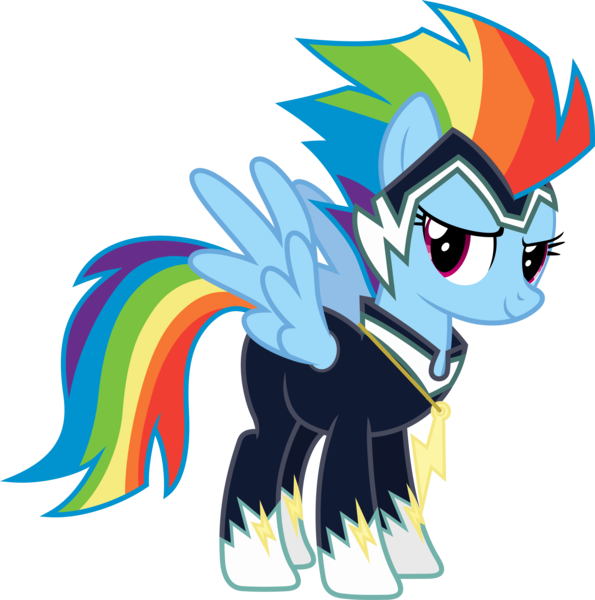 Size: 5810x5860 | Tagged: safe, artist:90sigma, derpibooru import, rainbow dash, zapp, pegasus, pony, power ponies (episode), absurd resolution, clothes, costume, female, mare, power ponies, simple background, solo, transparent background, vector