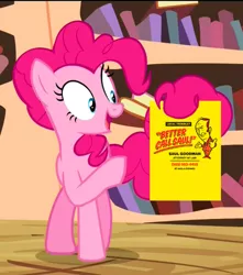 Size: 538x608 | Tagged: better call saul, breaking bad, derpibooru import, exploitable meme, meme, pinkie pie, pinkie's exciting flyer, safe, saul goodman, solo, three's a crowd