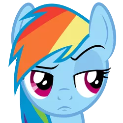 Size: 6461x6461 | Tagged: safe, artist:byteslice, derpibooru import, rainbow dash, pegasus, pony, three's a crowd, .svg available, absurd resolution, female, mare, simple background, solo, transparent background, unconvinced applejack, vector
