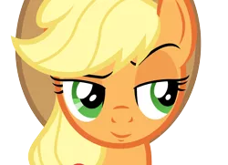 Size: 8269x6000 | Tagged: absurd resolution, applejack, artist:byteslice, derpibooru import, inverted mouth, safe, simple background, solo, three's a crowd, transparent background, unconvinced applejack, vector