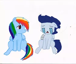 Size: 1024x867 | Tagged: safe, artist:1231redflame, derpibooru import, rainbow dash, soarin', crying, female, male, ms paint, shipping, soarindash, straight