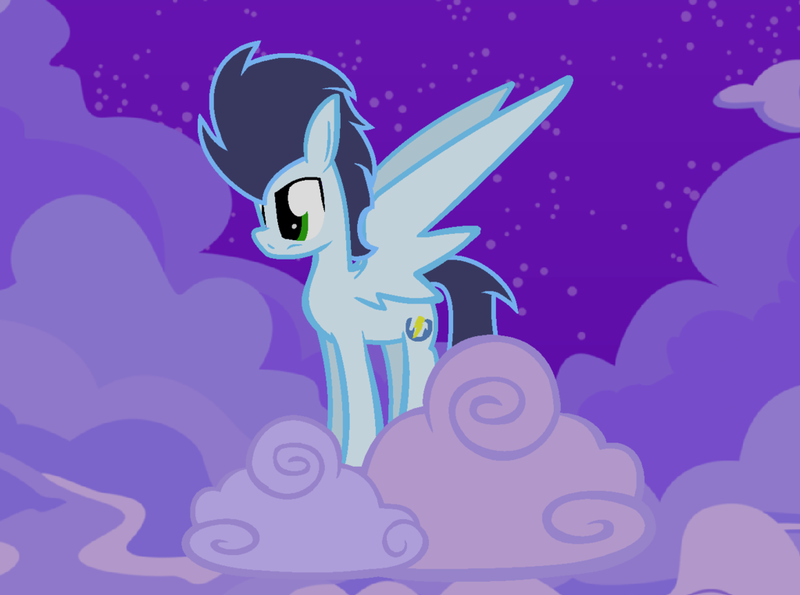 Size: 1024x761 | Tagged: artist:littlecloudie, derpibooru import, safe, soarin', solo