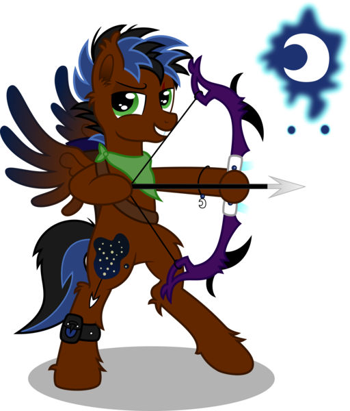 Size: 7500x8788 | Tagged: absurd resolution, arrow, artist:mactavish1996, artist:moonlight-ki, bow and arrow, bow (weapon), derpibooru import, oc, safe, shawl, simple background, solo, transparent background, unofficial characters only, vector, weapon